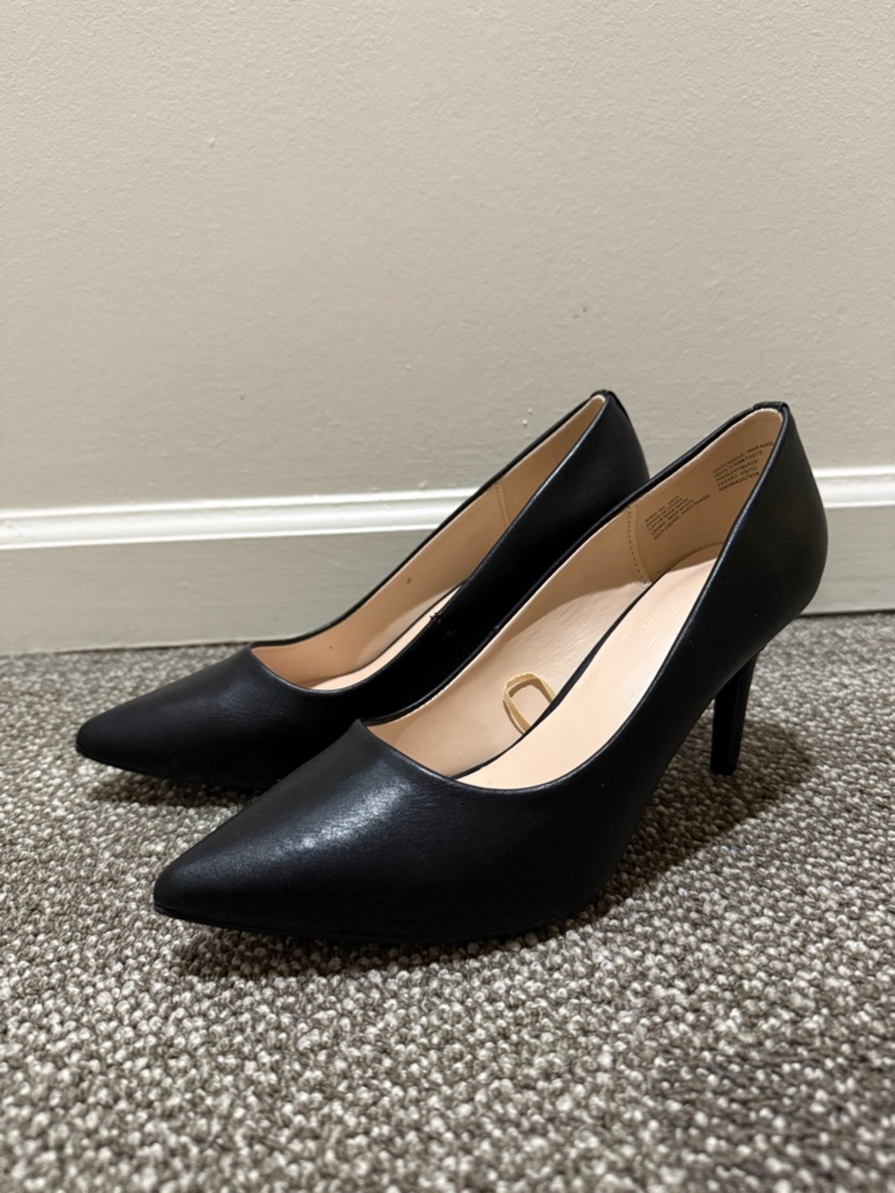 Classic Black Pointed-Toe Women's Pumps